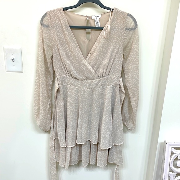 aimee frill cuff drawstring mini dress Aimee Frill  Borrowed Style